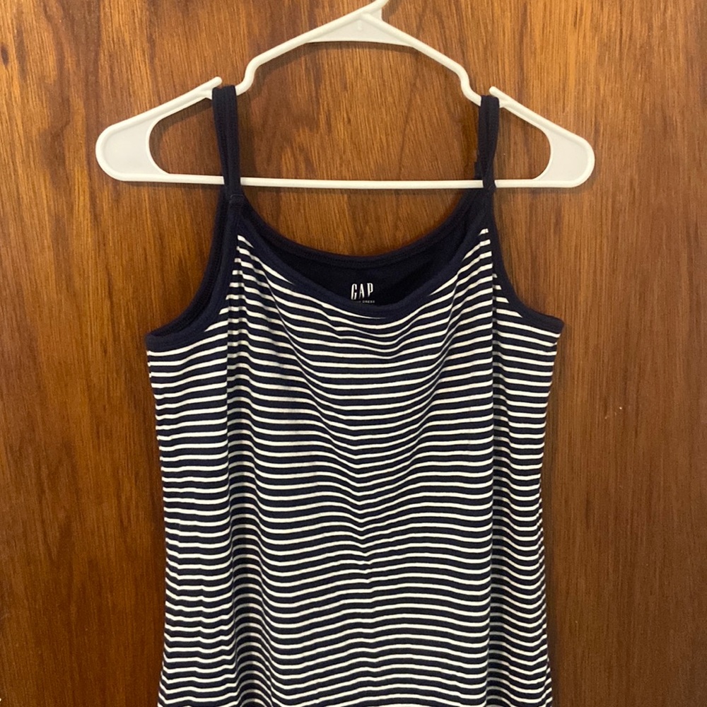 Gap Maxi Tank Dress Navy/White Stripes Size Xl